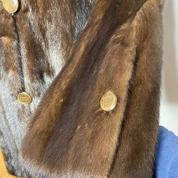 GENUINE MINK Coat Swing Coat Driving Coat - Picture 12 of 12